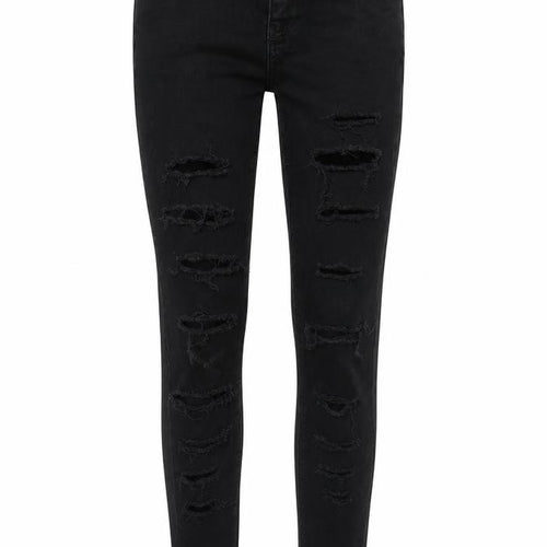 Topshop Womens Black Cotton Skinny Jeans Size 25 in L32 in Regular Zip