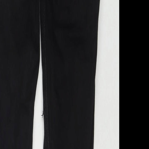 Topshop Womens Black Cotton Skinny Jeans Size 25 in L32 in Regular Zip