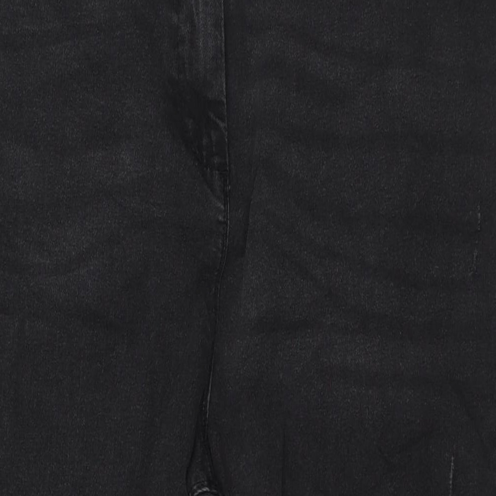 Yours Womens Black Cotton Skinny Jeans Size 24 L27 in Regular Zip