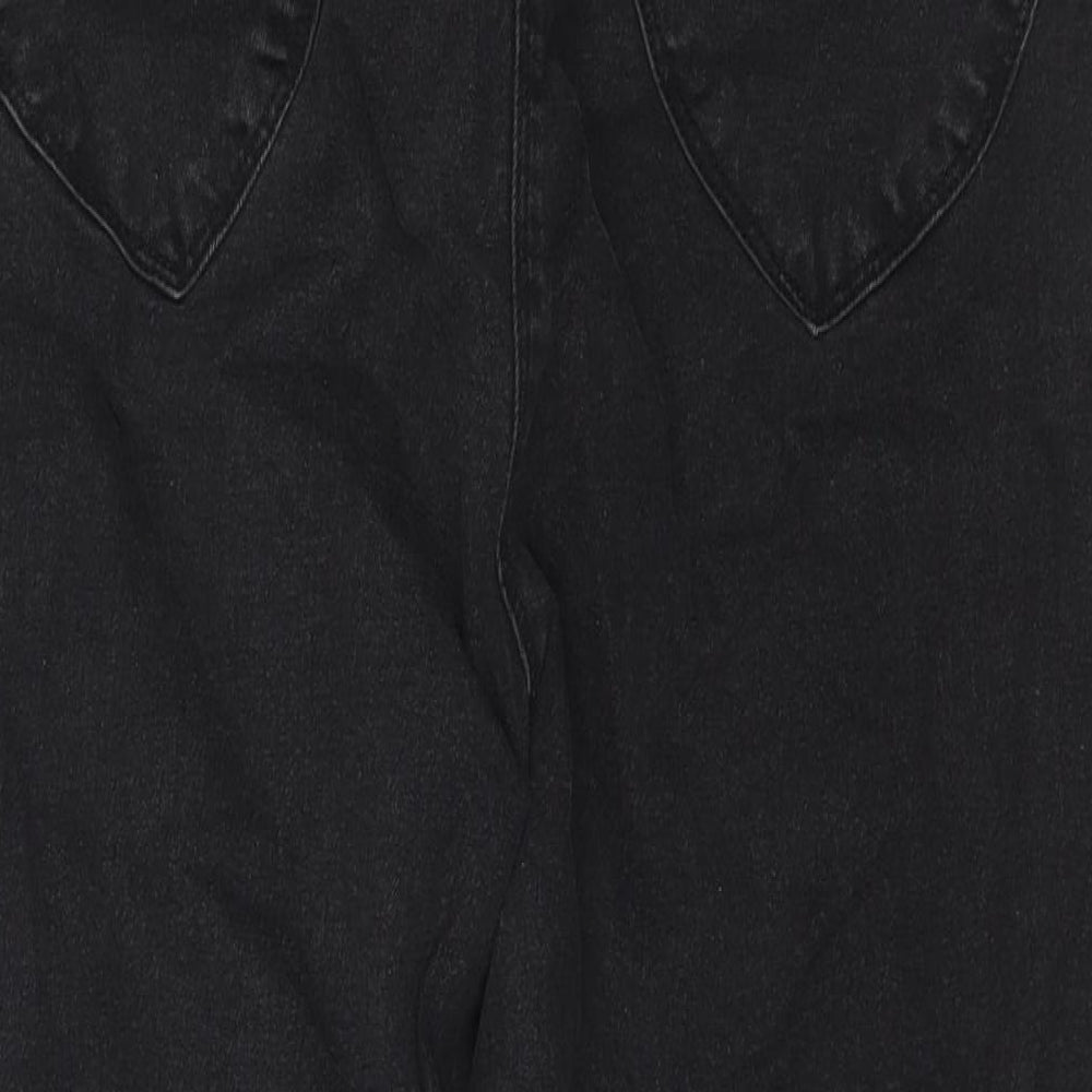 Yours Womens Black Cotton Skinny Jeans Size 24 L27 in Regular Zip