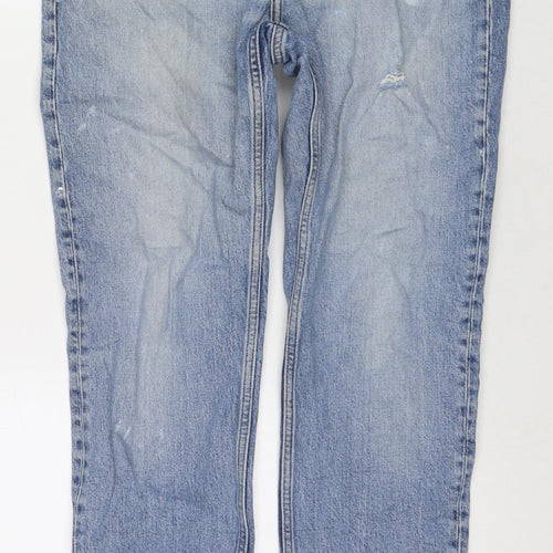 COS Mens Blue Cotton Straight Jeans Size 34 in L28 in Regular Zip