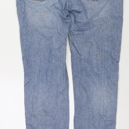 COS Mens Blue Cotton Straight Jeans Size 34 in L28 in Regular Zip