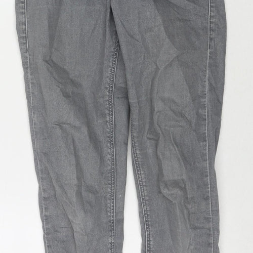 Topshop Womens Grey Polyester Blend Skinny Jeans Size 26 L27 in Slim Zip