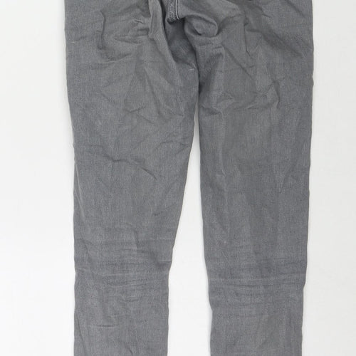 Topshop Womens Grey Polyester Blend Skinny Jeans Size 26 L27 in Slim Zip