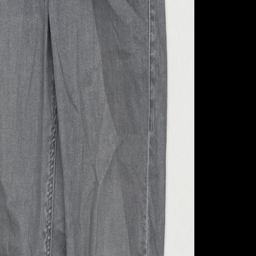 Topshop Womens Grey Polyester Blend Skinny Jeans Size 26 L27 in Slim Zip