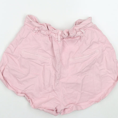 Bershka Womens Pink Cotton Hot Pants Shorts Size M L3 in Regular Zip