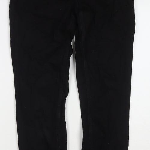 Brook Taverner Womens Black Cotton Straight Jeans Size 8 L27 in Regular Zip