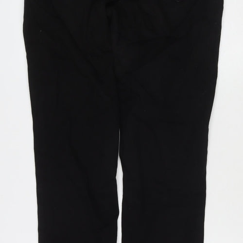 Brook Taverner Womens Black Cotton Straight Jeans Size 8 L27 in Regular Zip