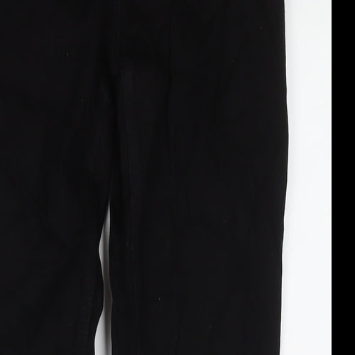 Brook Taverner Womens Black Cotton Straight Jeans Size 8 L27 in Regular Zip