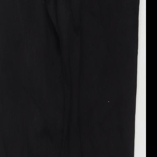 TU Womens Black Cotton Straight Jeans Size 12 L28 in Regular Zip