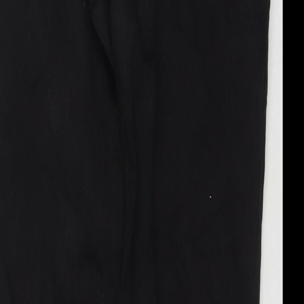 TU Womens Black Cotton Straight Jeans Size 12 L28 in Regular Zip