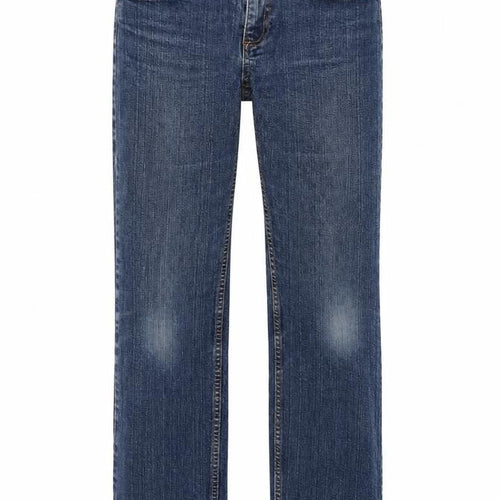 Denim & Co. Womens Blue Cotton Straight Jeans Size 10 L30 in Regular Zip