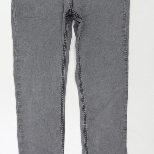 Per Una Womens Grey Cotton Skinny Jeans Size 26 in L25 in Regular Zip