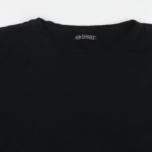 Avenue Womens Black Cotton Pullover Sweatshirt Size 16 Pullover - Size 16-18