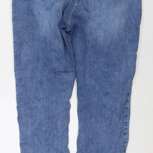 Max Womens Blue Polyester Blend Skinny Jeans Size 16 L26 in Slim Zip