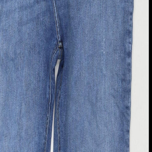 Max Womens Blue Polyester Blend Skinny Jeans Size 16 L26 in Slim Zip
