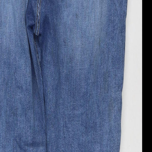 Max Womens Blue Polyester Blend Skinny Jeans Size 16 L26 in Slim Zip