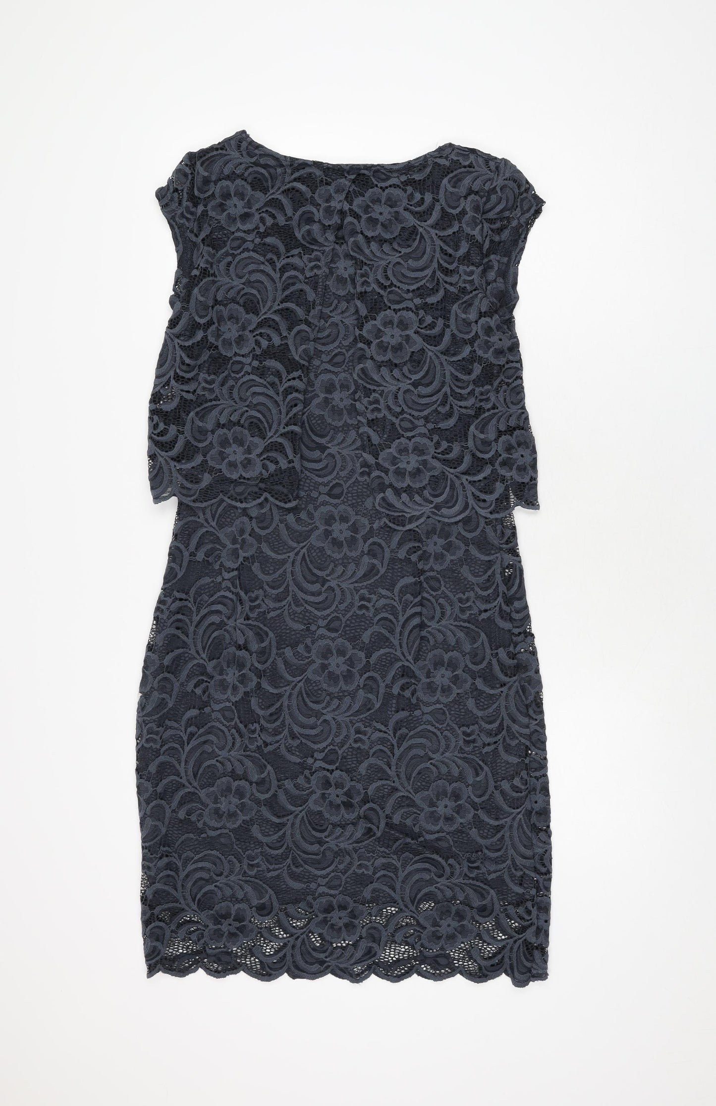 ml Womens Grey Cotton Bodycon Size M Round Neck Pullover