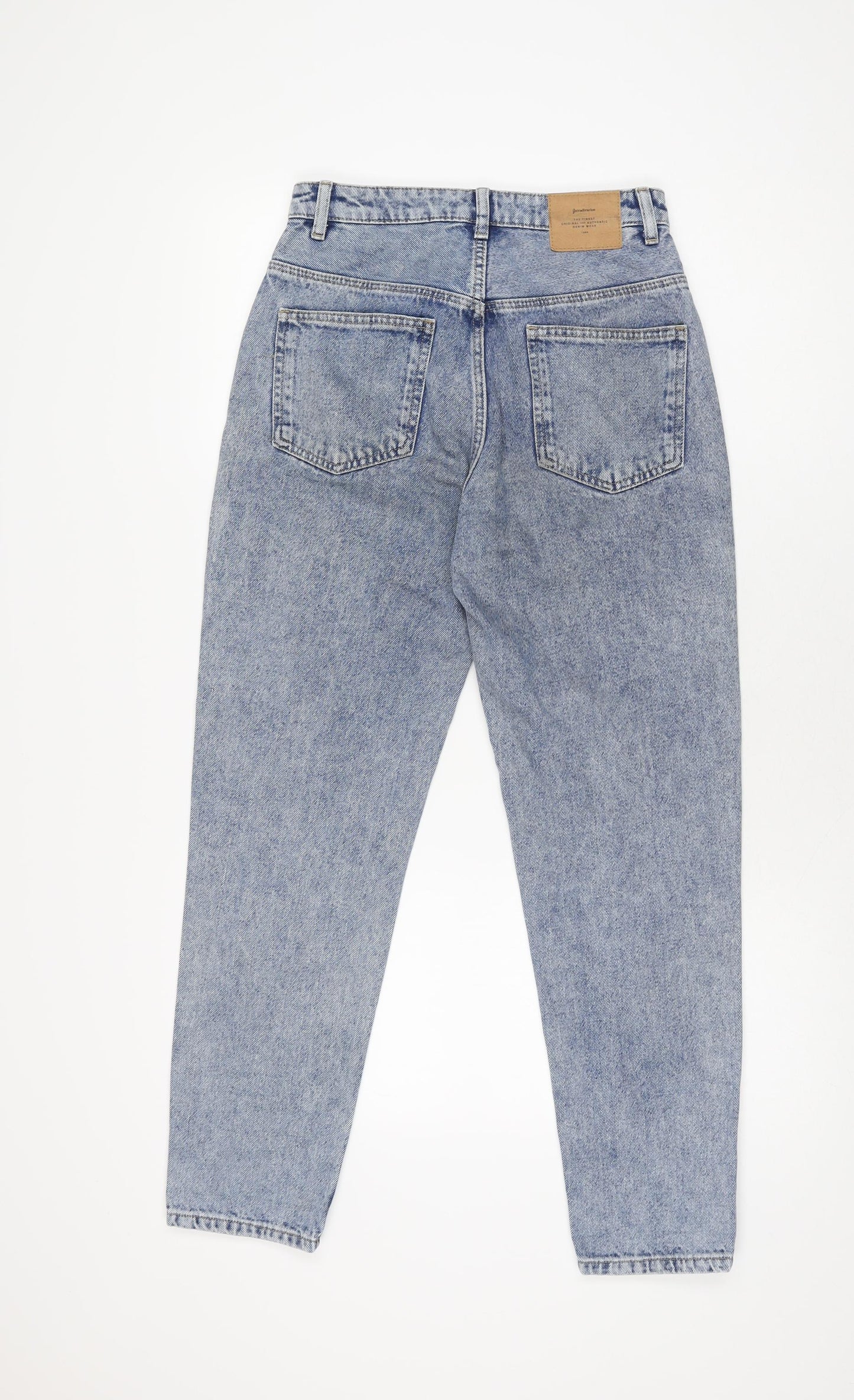 Stradivarius Womens Blue Cotton Skinny Jeans Size 8 L26 in Regular Zip
