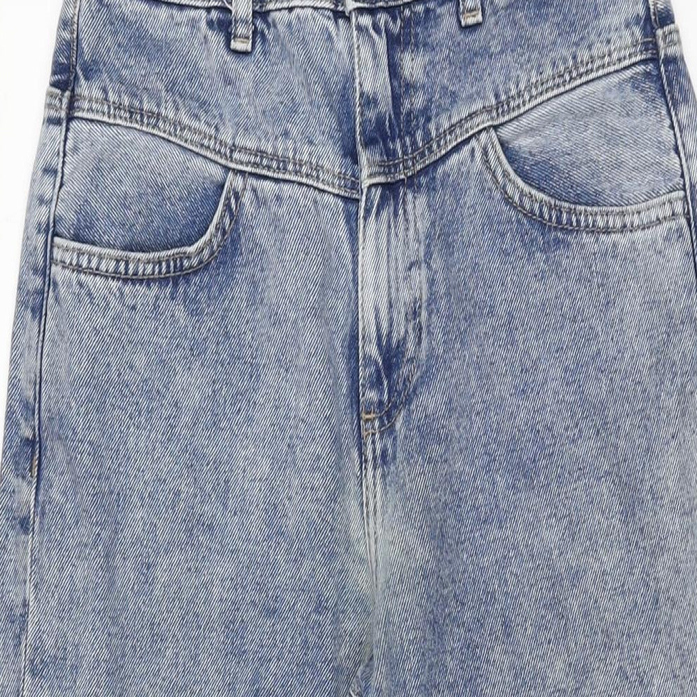 Stradivarius Womens Blue Cotton Skinny Jeans Size 8 L26 in Regular Zip