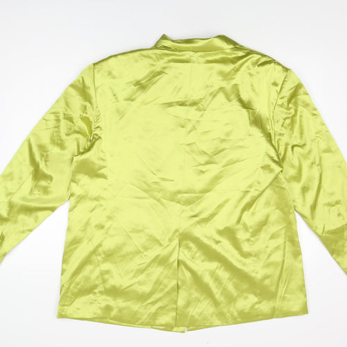 H&M Womens Yellow Jacket Blazer Size L Button