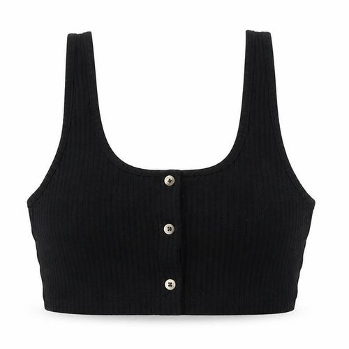 Topshop Womens Black Polyester Cropped T-Shirt Size 10 Scoop Neck