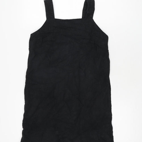 NEXT Womens Black Linen Shift Size 8 Square Neck Pullover