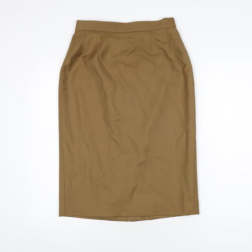 Dalkeith Womens Brown Polyester Straight & Pencil Skirt Size 12 Zip