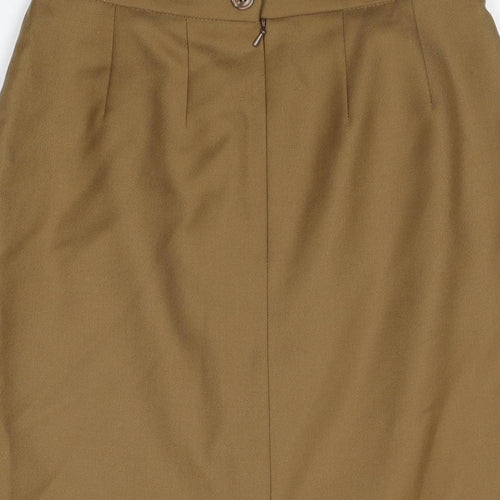 Dalkeith Womens Brown Polyester Straight & Pencil Skirt Size 12 Zip