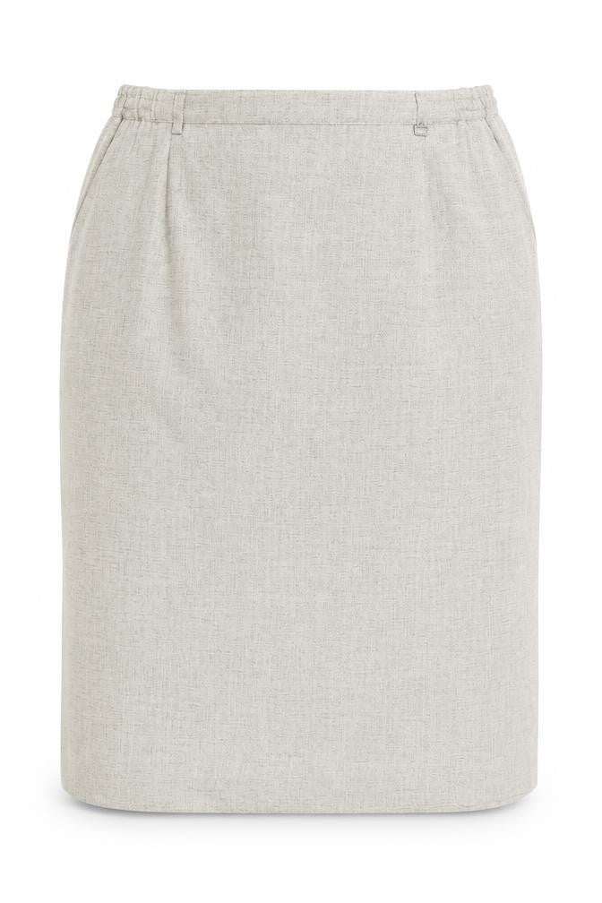 Oscar B Womens Beige Polyester Straight & Pencil Skirt Size 18 Zip