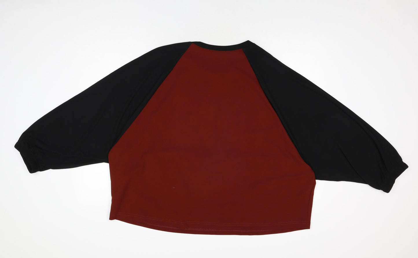 Zara Womens Black Polyester Basic T-Shirt Size L Round Neck