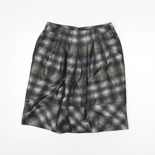 Sandwich Womens Grey Polyester A-Line Skirt Size 8 Zip