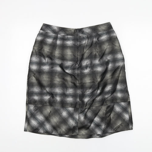 Sandwich Womens Grey Polyester A-Line Skirt Size 8 Zip