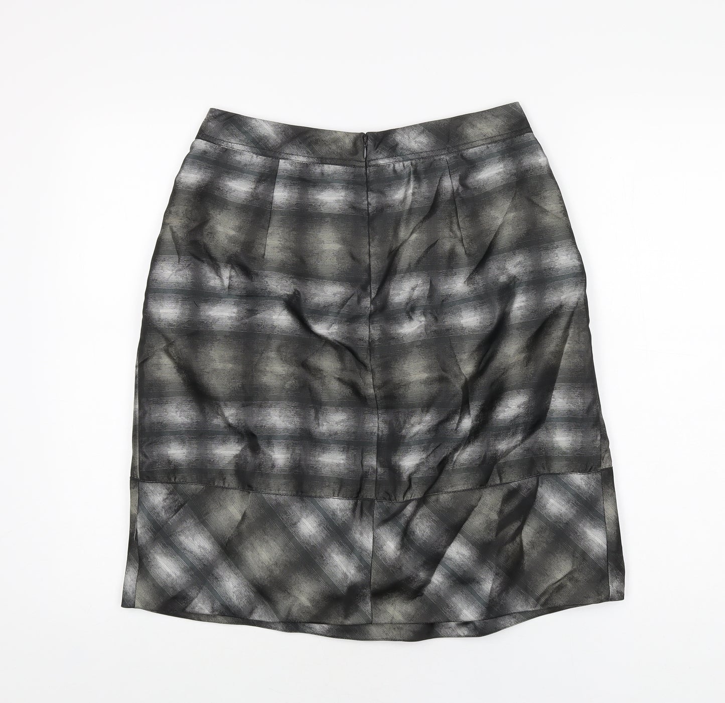 Sandwich Womens Grey Polyester A-Line Skirt Size 8 Zip