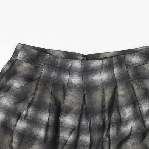 Sandwich Womens Grey Polyester A-Line Skirt Size 8 Zip