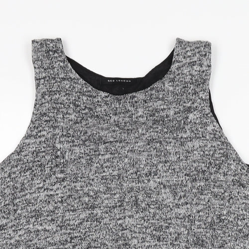 QED London Womens Grey Polyester Basic T-Shirt Size M Round Neck - Size M/L