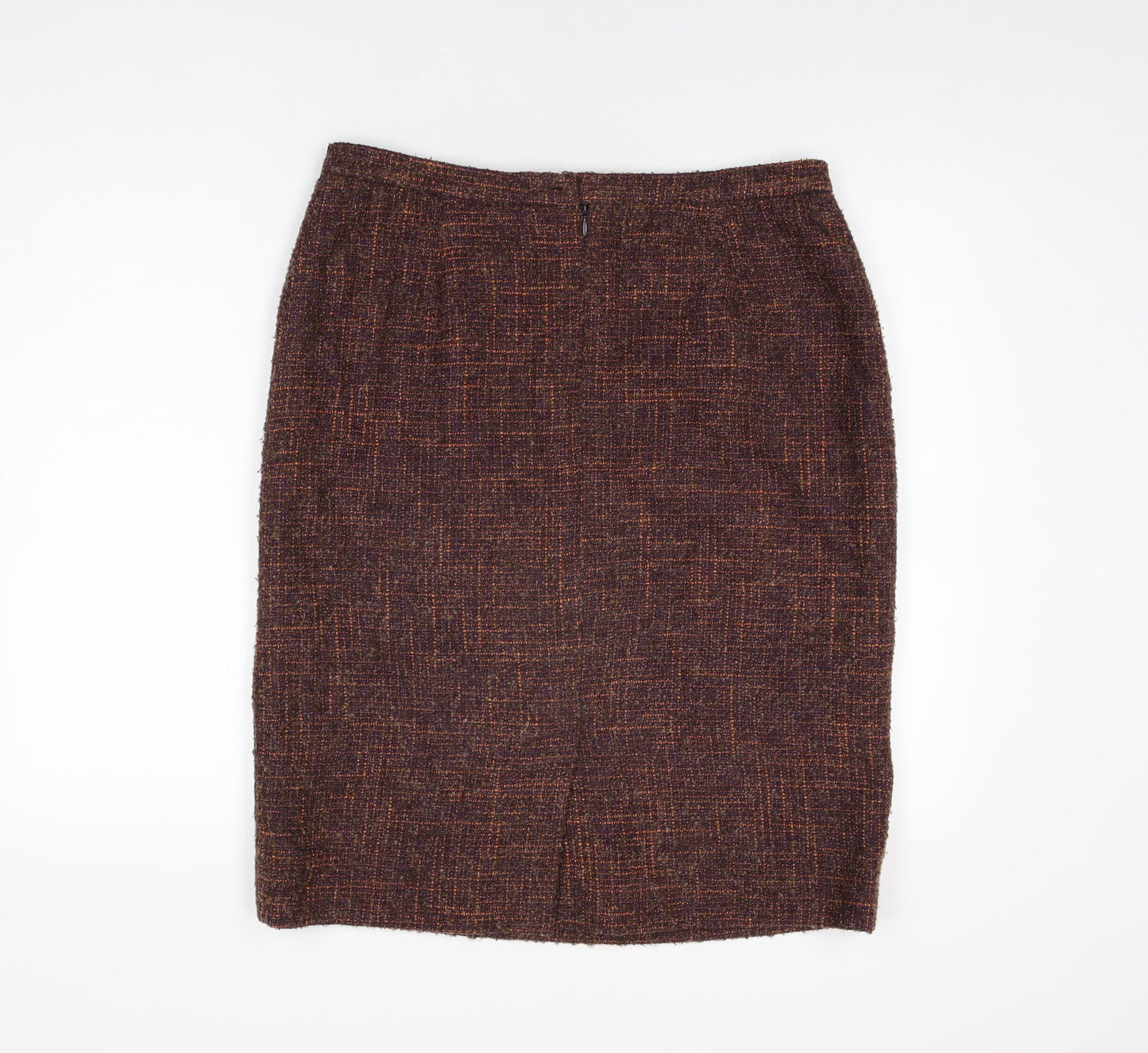 Eastex Womens Brown Polyester Straight & Pencil Skirt Size 16 Zip