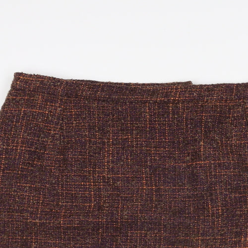 Eastex Womens Brown Polyester Straight & Pencil Skirt Size 16 Zip