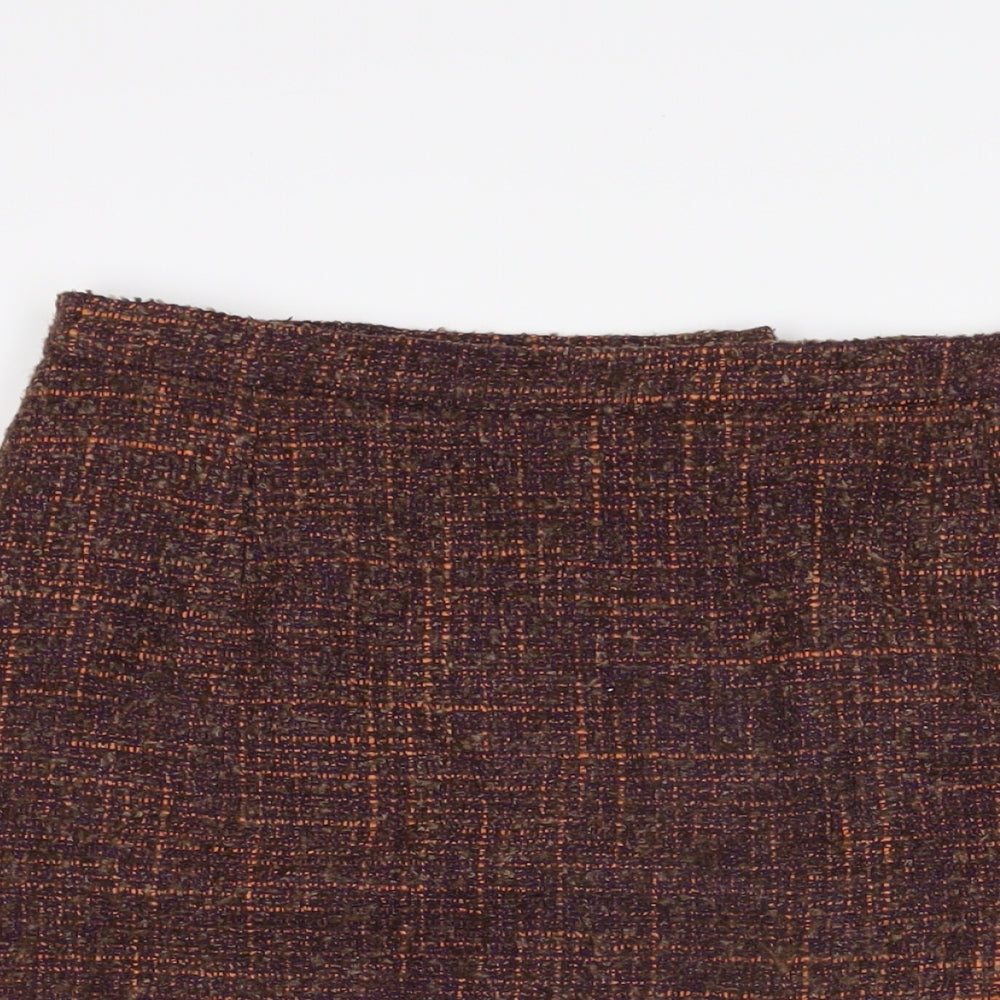 Eastex Womens Brown Polyester Straight & Pencil Skirt Size 16 Zip