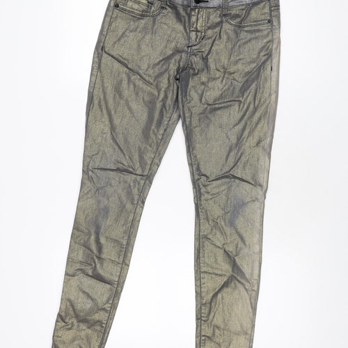 FOREVER 21 Womens Grey Cotton Skinny Jeans Size 26 in L28 in Regular Zip