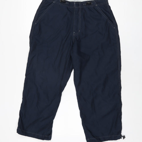 Gap Womens Blue Polyester Cropped Trousers Size S L22.5 in Regular Zip
