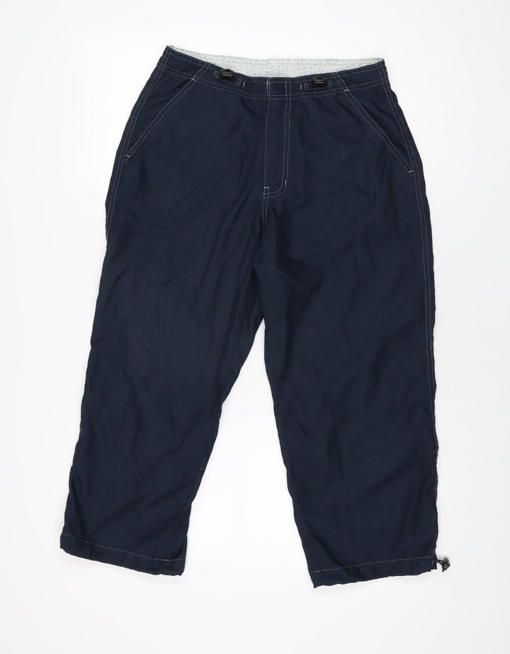 Gap Womens Blue Polyester Cropped Trousers Size S L22.5 in Regular Zip