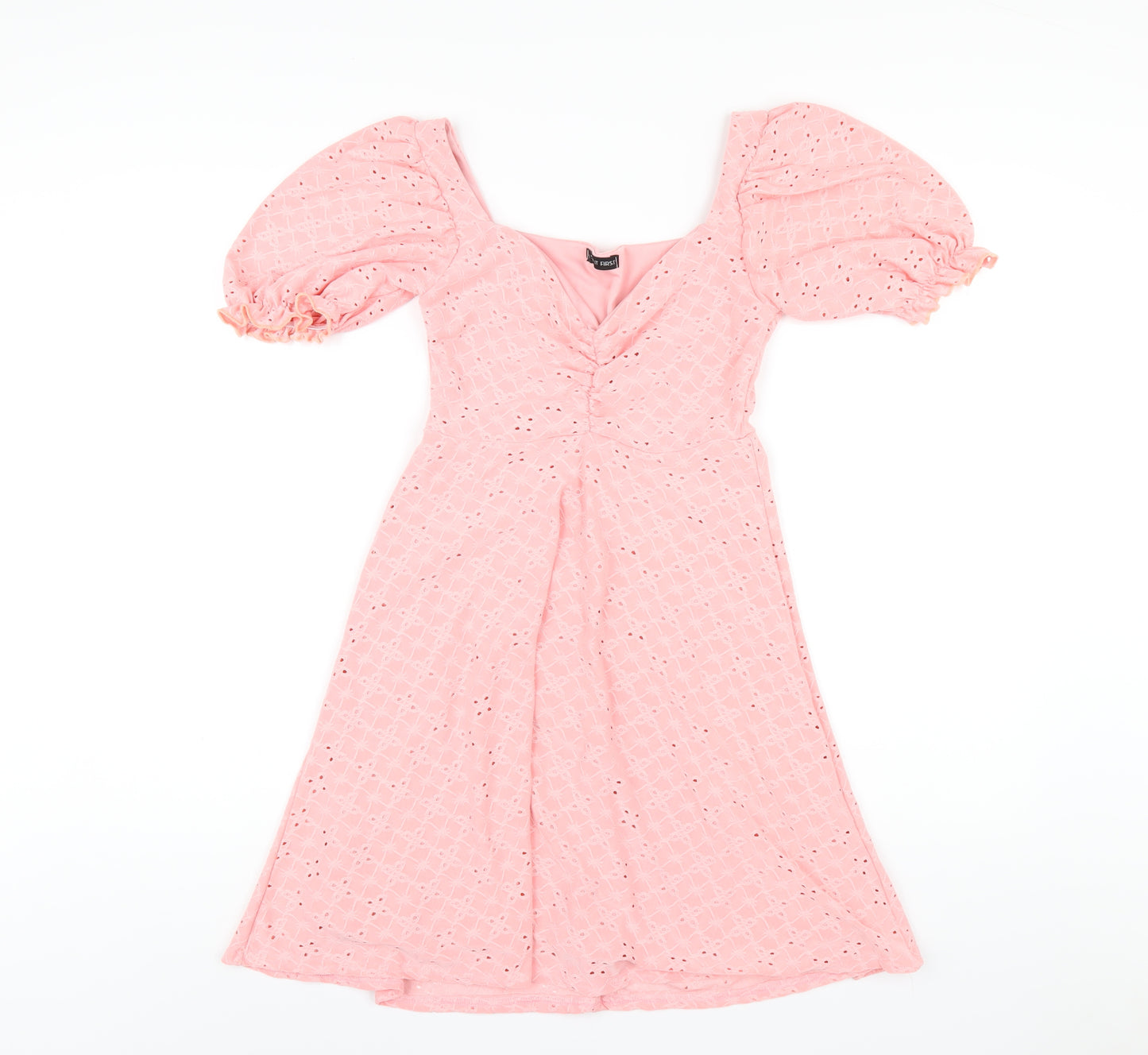 I SAW IT FIRST Womens Pink Polyester A-Line Size 6 V-Neck Pullover