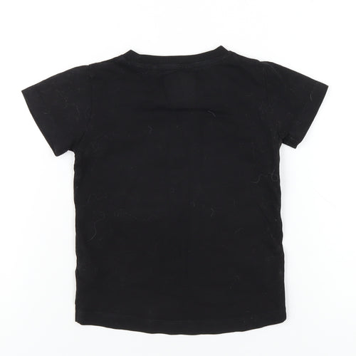 Run DMC Baby Black Cotton Basic T-Shirt Size 12-18 Months Round Neck Pullover - Reversible Sequins