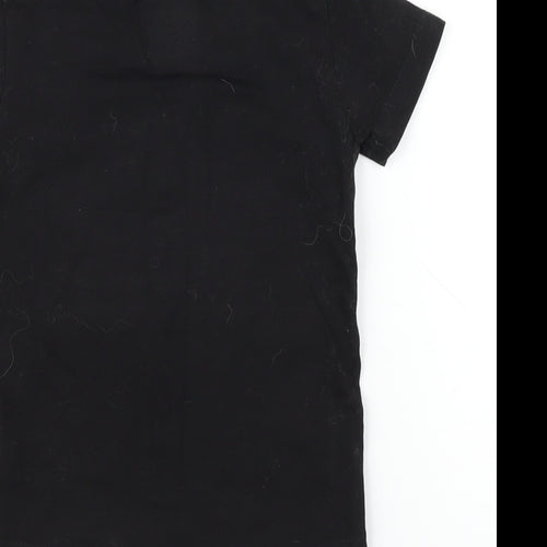 Run DMC Baby Black Cotton Basic T-Shirt Size 12-18 Months Round Neck Pullover - Reversible Sequins