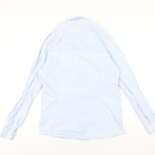 NEXT Mens Blue Cotton Dress Shirt Size S Collared Button