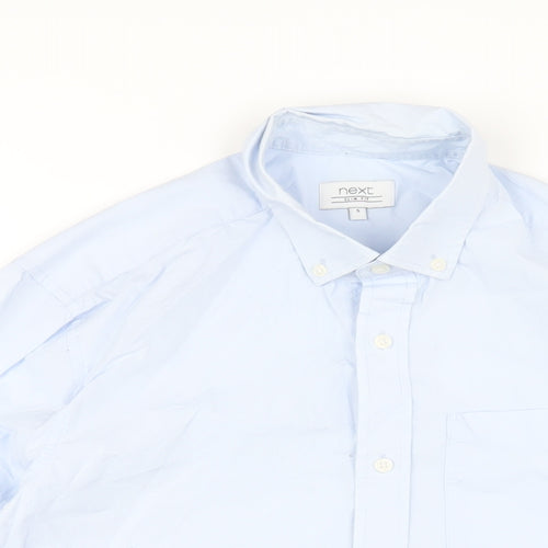 NEXT Mens Blue Cotton Dress Shirt Size S Collared Button