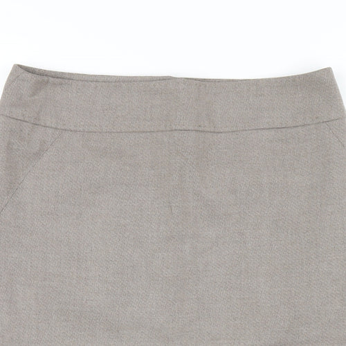 NEXT Womens Brown Polyester A-Line Skirt Size 12 Zip