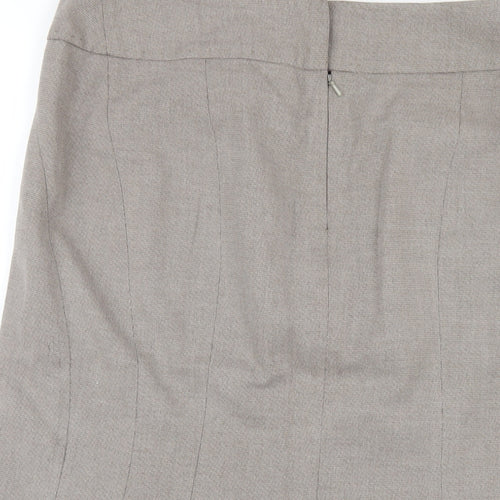 NEXT Womens Brown Polyester A-Line Skirt Size 12 Zip