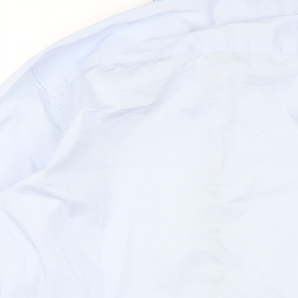 NEXT Mens Blue Cotton Dress Shirt Size M Collared Button